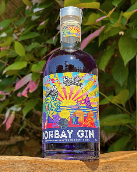 english Riviera airshow gin on cockington bench