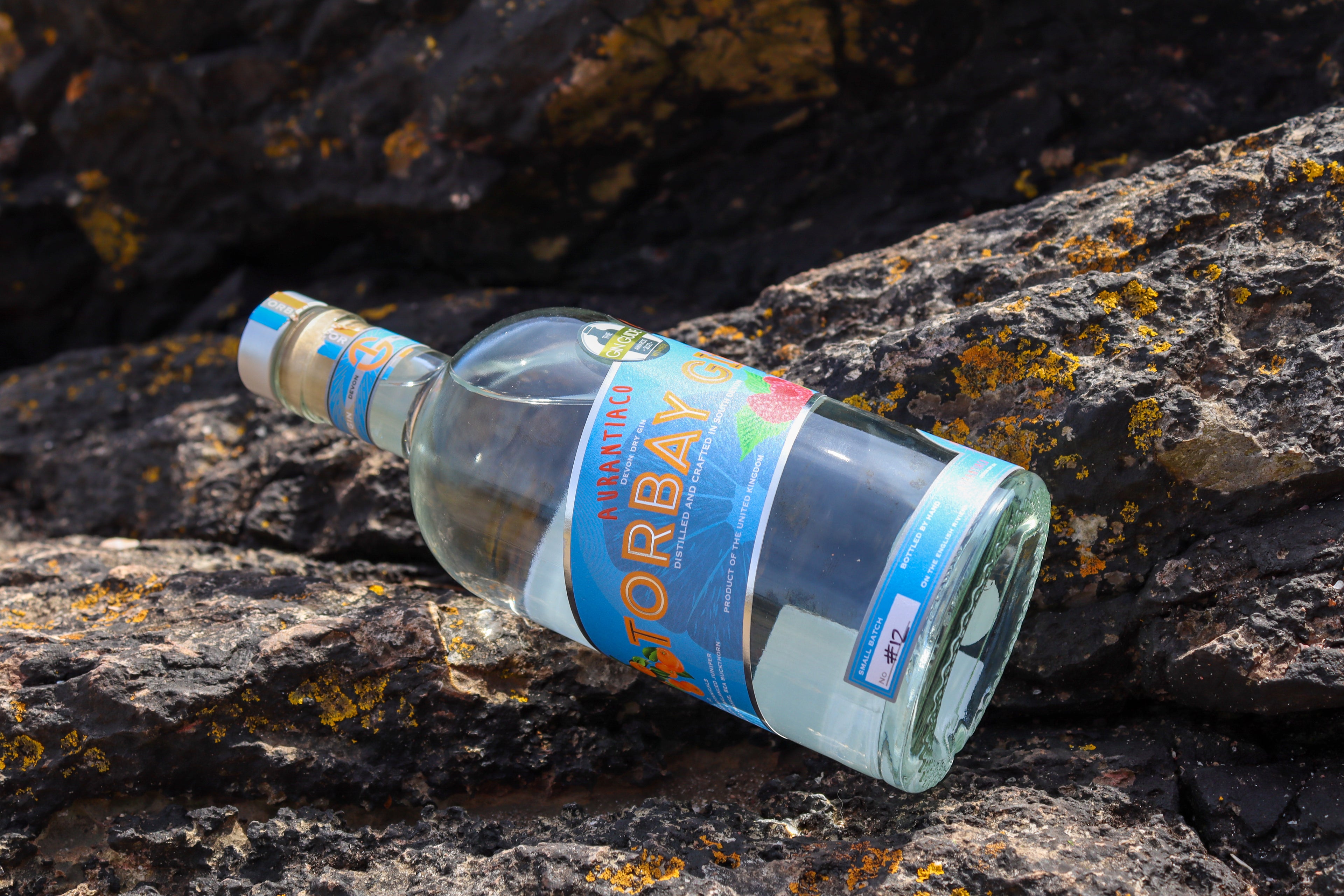 Blood orange and raspberry gin Gin on rocks at Elberry Cove