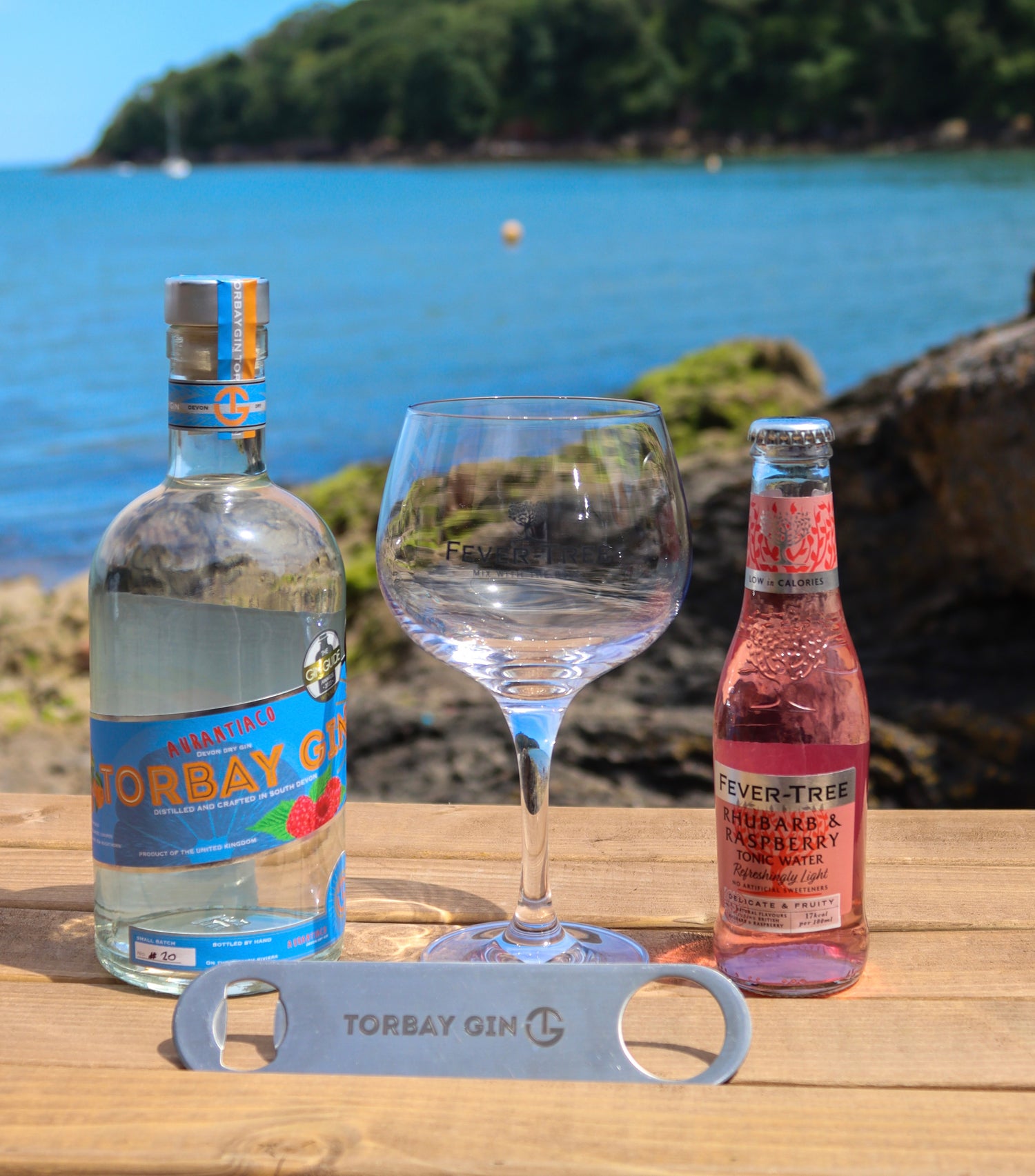 Aurantiaco with fever tree rhubarb and raspberry tonic at elberry cove