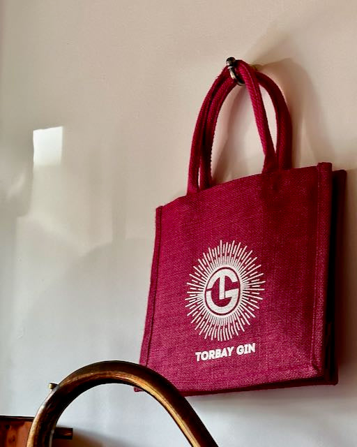 pink torbay gin branded bag